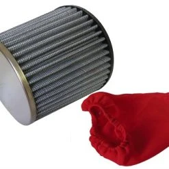 Deals 🎁 BMI Tapered Chrome Top Fabric Air Filter, 2-7/16" (Inlet) X 4 Tall With Pre-Filter 👏